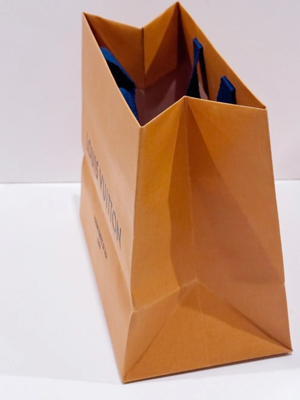 Louis Vuitton Orange Gift Bag + Small Drawer Box Ribbon Envelope Empty Set